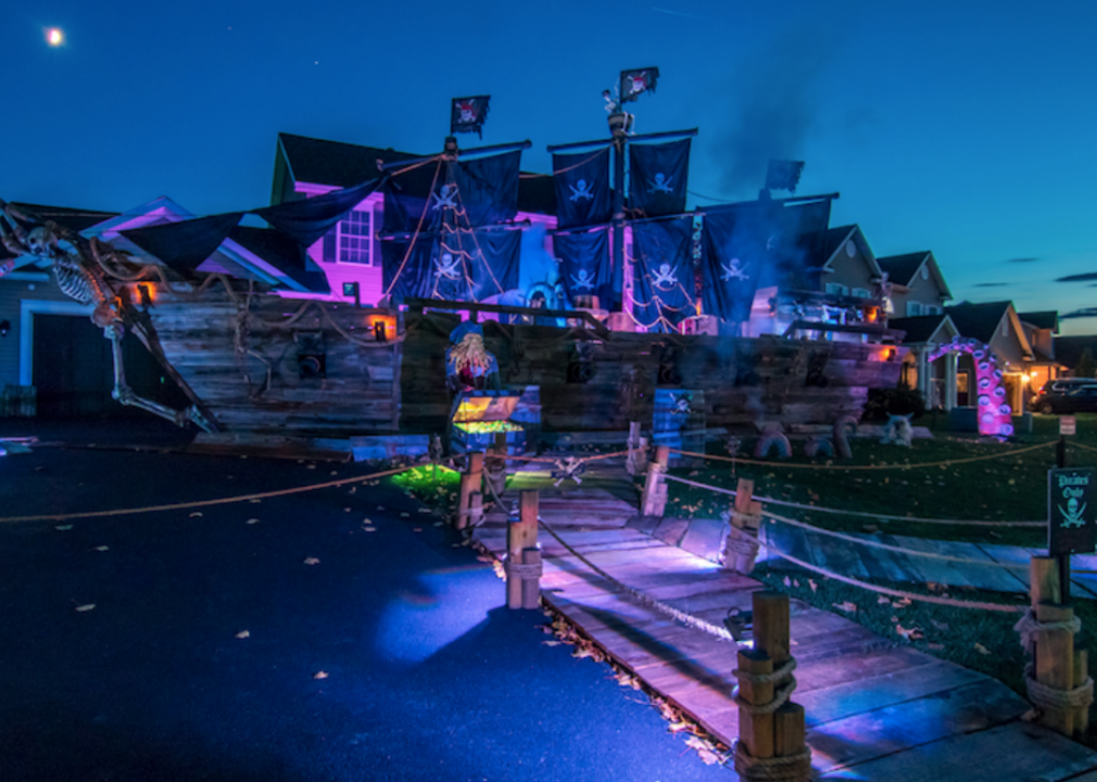 Halloween on Ambush Lane in Churchville, New York